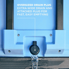 Heavy Duty Rolling Ice Chest Portable Hard Sided Cooler Telescopic Handle All Terrain Wheels