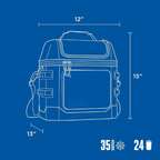 Professional Grade Insulated Soft Sided Portable Cooler Leakproof High Capacity Outdoor Wilderness Camping Gear