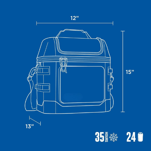 Professional Grade Insulated Soft Sided Portable Cooler Leakproof High Capacity Outdoor Wilderness Camping Gear