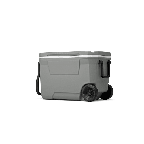 Professional Grade Insulated Hard Sided Rolling Cooler High Capacity Rugged Portable Outdoor Chest