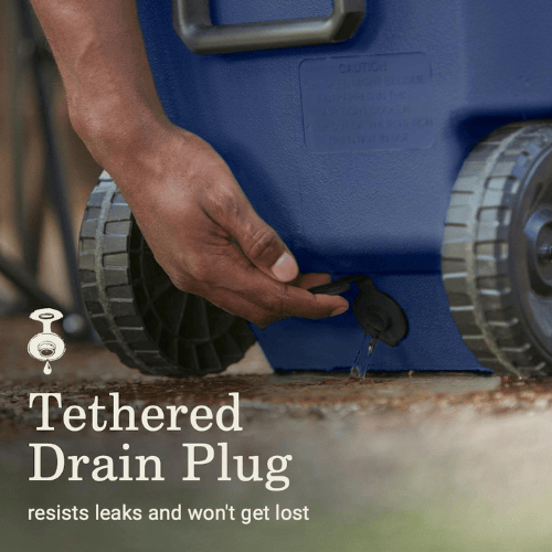 Professional Grade Insulated Hard Sided Rolling Cooler High Capacity Rugged Portable Outdoor Chest