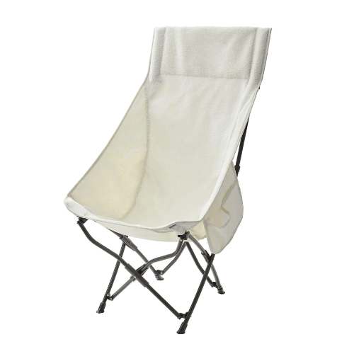 High Back Folding Camping Chair Plush Padded Seat Portable Outdoor Lounge Sturdy Frame