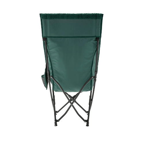 High Back Folding Camping Chair Plush Padded Seat Portable Outdoor Lounge Sturdy Frame