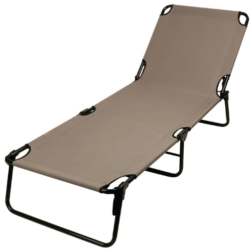 Adjustable Folding Outdoor Camping Cot Portable Reclining Sleeping Bed Sturdy Steel Frame Rugged Construction
