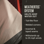 Windvex Dark Room Technology Four Person Camping Tent Portable Outdoor Family Shelter Solution