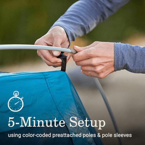 Wildvex Dark Room Technology Six Person Camping Tent Integrated Screen Room Family Outdoor Shelter