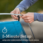 Wildvex Dark Room Technology Six Person Camping Tent Integrated Screen Room Family Outdoor Shelter