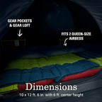 Wildvex Dark Room Technology Six Person Camping Tent Integrated Screen Room Family Outdoor Shelter