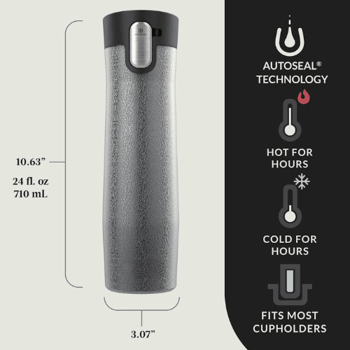 Wildvex Stainless Steel Vacuum Travel Mug Dual Color Options Autoseal Lock Leak Proof Flask