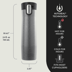 Wildvex Stainless Steel Vacuum Travel Mug Dual Color Options Autoseal Lock Leak Proof Flask