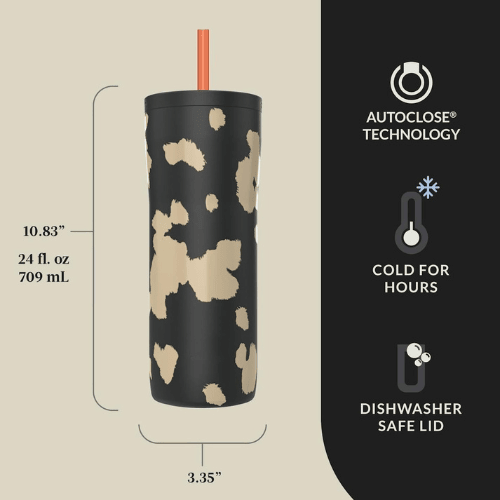 Wildvex Patterned Vacuum Insulated Tumbler Dual Color Options Portable Outdoor Leak Proof Travel Cup