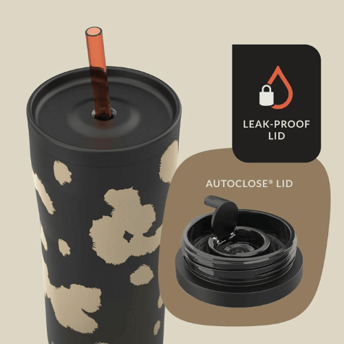 Wildvex Patterned Vacuum Insulated Tumbler Dual Color Options Portable Outdoor Leak Proof Travel Cup