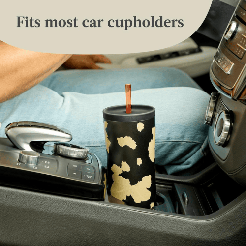 Wildvex Patterned Vacuum Insulated Tumbler Dual Color Options Portable Outdoor Leak Proof Travel Cup