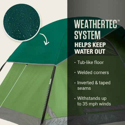 Wildvex Four-Person WeatherShield Dome Tent with Integrated E-Port